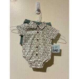 NWT Little Lad Bodysuit & Shorts Outfit - 0-3M